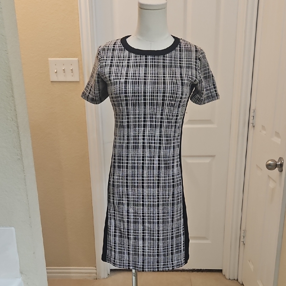 Ginger G Monochrome Checkered Mini Dress Size Small